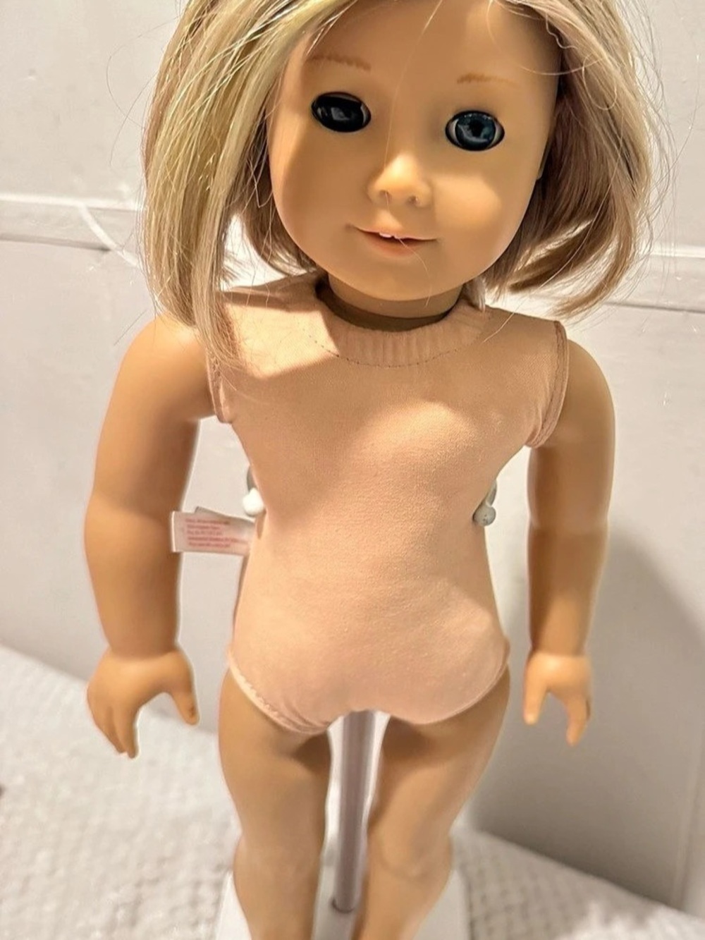 Authentic American Girl 18" Doll Blonde Hair Blue Eyes Nude TLC